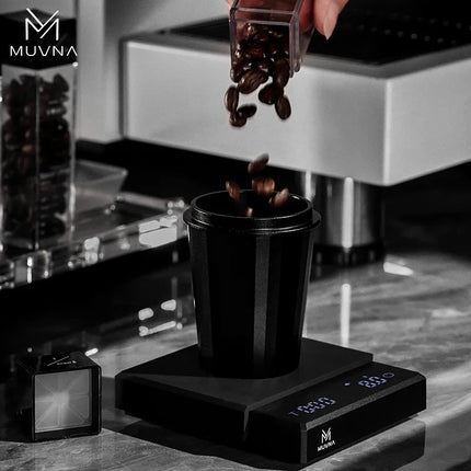 IN Stock MUVNA Prosecco Mini Digital Coffee Scale, 0.1g High Precision Electronic Scale Espresso/Drip Coffee with Tare Function