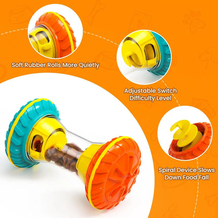 Interactive Dog Puzzle Toy - Treat Dispensing Slow Feeder for Boredom & Enrichment