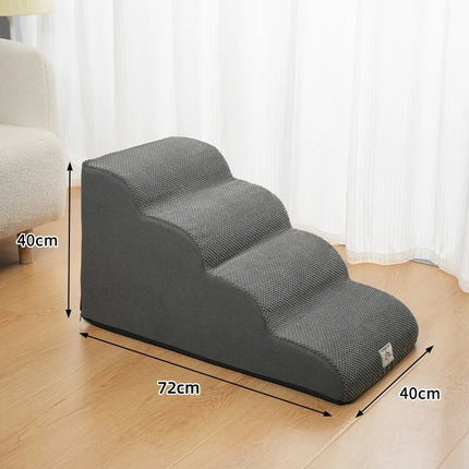 Dog Ramp Pet Stairs Bed Sofa Portable Foldable Non Slip Washable Detachable Cover Small Senior Puppy Indoor Dog Stairs Dog Ramp