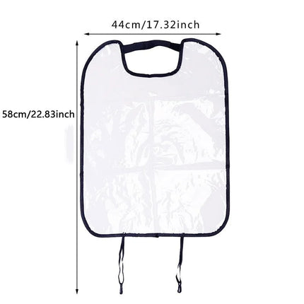 Car Seat Back Kick Mat Protector for Kids & Pets - Anti-Mud PVC Cover, 58x44cm