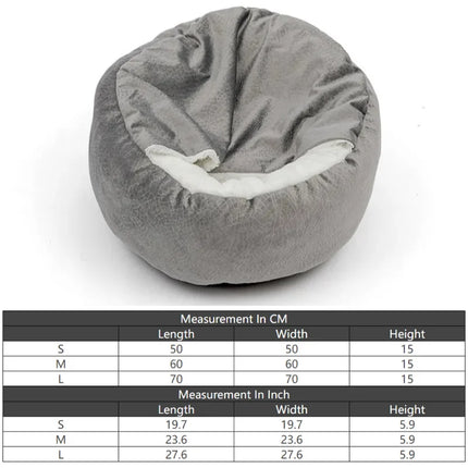 Orthopedic Dog Bed with Hooded Blanket - Waterproof Corduroy, Machine Washable (S/M/L)