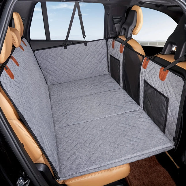 Dog Car Seat Cover Hammock - Waterproof, Scratch-Proof & Non-Slip Soft Pet Back Seat Cover