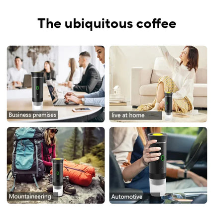 Wireless Electric Portable Espresso Coffee Machine for Car & Home Camping Coffee Maker 3-in-1 Capsule Powder Travel Coffee Maker
