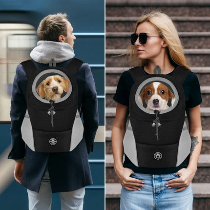 Dog Front Carrier Backpack for Hiking, Camping & Motorcycle - Breathable Nylon, S/M/L, 1-12kg