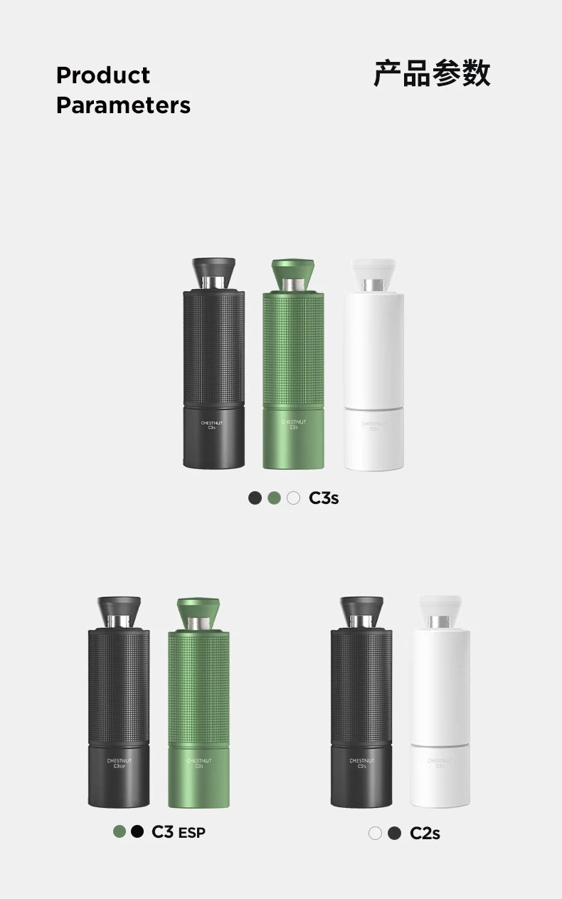 TIMEMORE Chestnut C2S Manual Coffee Grinder New Upgrade Integrated Metal Body Portable Hand Grinder Great For Travel Camping