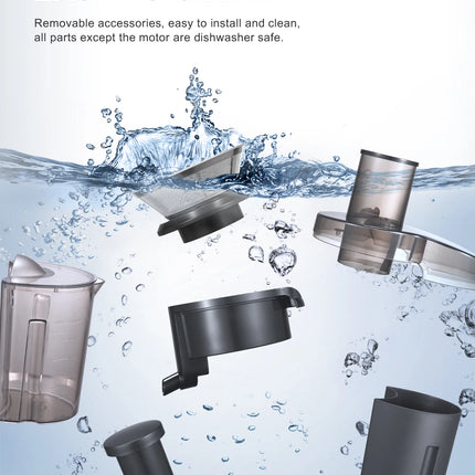 Qcen Juicer Machine, 500W Centrifugal Juicer Extractor with Wide Mouth 3” Feed Chute for Fruit Vegetable, Easy to Clean