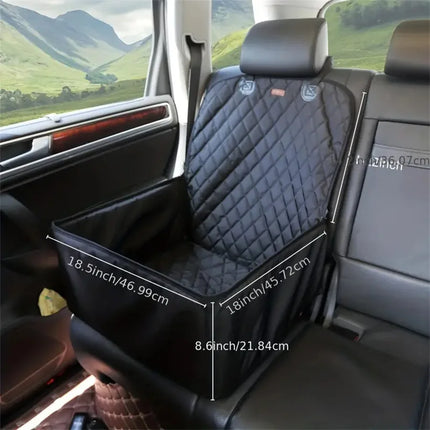 Quilted Dog Car Seat Cover - Waterproof Anti-Slip Oxford Fabric for Cars, Trucks & SUVs