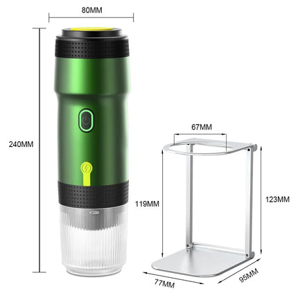 3-in-1 Capsule Powder Travel Coffee Maker Wireless Electric Portable Espresso Coffee Machine for Car & Home Camping Coffee Maker