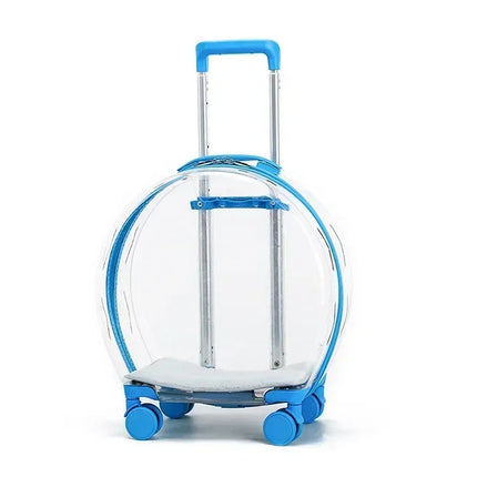 Puppy Move Trolley Cat Carriers Transparent Pet Backpack Animal Transportation and Goods for Travel Pet Supplies with Wheels