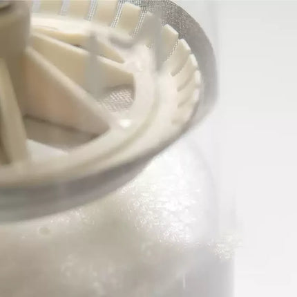 MAVO Glass Milk Frother 450ml Portable Manual Glass Milk Whipper With Measurement Markings Milk Frothing Jug Frother Glass