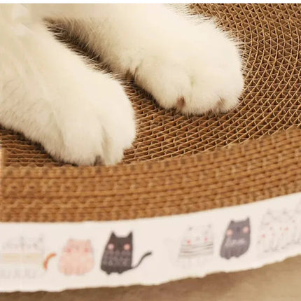 Corrugated Cat Scratching Post with Catnip Wear-resistant and Scratch-resistant Cat Bed Scratcher Sofa Protector Cats Furniture