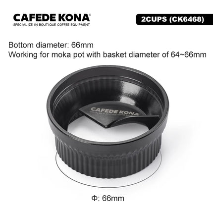 CAFEDE KONA Moka Pot Distributor Work For CAFEDE KONA 2cups Bottom Diameter 66mm / 4 cups Bottom Diameter 72mm Moka Pot