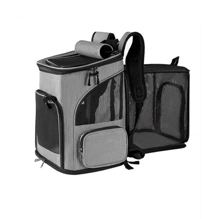 Foldable Expandable Pet Cat Carrier Backpack - Breathable Nylon, up to 6.5kg
