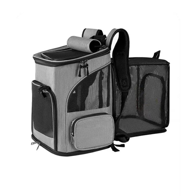 Foldable Expandable Pet Cat Carrier Backpack - Breathable Nylon, up to 6.5kg