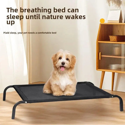 Outdoor Raised Dog Bed - Breathable Mesh Cover, Sturdy Metal Frame, Indoor & Outdoor Use