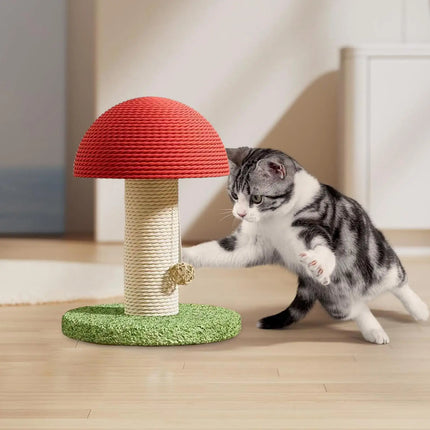Scratching Post for Cats Sisal Mushroom Modern Tall Scratching Post for Cats for Kitten Exercise Mental Stimulation Physical