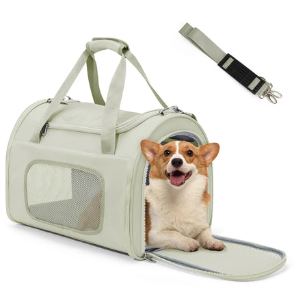 Cute Pet Carrier Backpack - Shoulder & Crossbody, Travel & Hiking, Pink/Black/Peacock Blue/Green