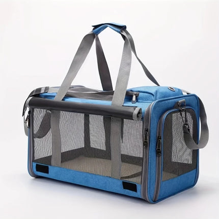 Soft-Sided Pet Carrier for Large & Medium Cats - Polyester, Beige/Gray/Black/Pink/Blue