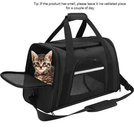 Airline Approved Soft Pet Carrier Bag - up to 20lbs, M/L, with Mat, 5 Colors