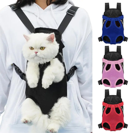 Adjustable Legs-Out Pet Front Carrier Backpack - S/M/L/XL, Hiking & Riding, 6 Colors