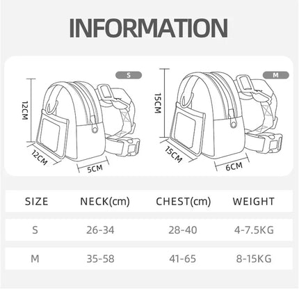 Pet Backpack With Harness Collar Outdoor Travel Portable Dog Training Treat Pouch Puppy Snack Reward Waist Bag Dogs Poop Bags