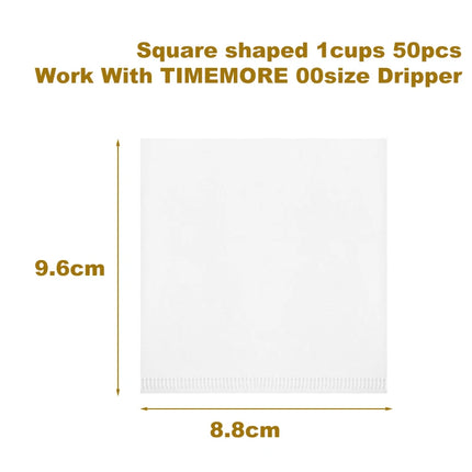 TIMEMORE Coffee Filter Paper 50pcs Pour Over Coffee Paper Filters Home V-Shaped Filter Paper Work With Cone Coffee Dripper