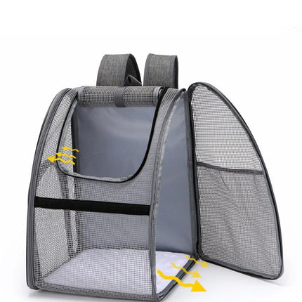Fully Transparent Foldable Pet Backpack - Breathable Portable Carrier for Dogs & Cats