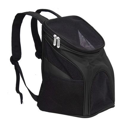 Nylon Mesh Pet Carrier Backpack - 30x31x33cm, EPE Foam Padded, up to 3kg, Red/Black/Blue/Coffee