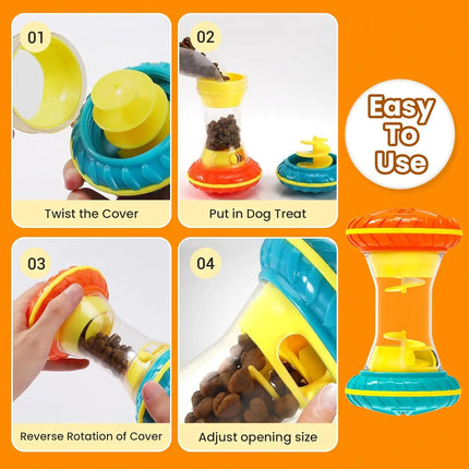 Interactive Dog Puzzle Toy - Treat Dispensing Slow Feeder for Boredom & Enrichment