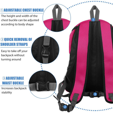 Breathable Dog Backpack Carrier with Reflective Strips - Hands-Free, S/M/L for 1-12kg