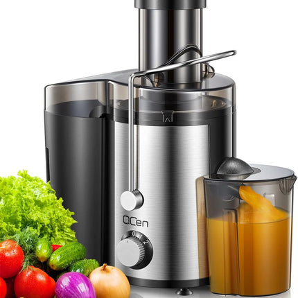 Juicer Machine, 800W Centrifugal Juicer Extractor with Wide Mouth 3” Feed Chute for Fruit Vegetable, Easy to Clean, Stainle