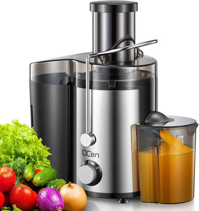 Juicer Machine, 800W Centrifugal Juicer Extractor with Wide Mouth 3” Feed Chute for Fruit Vegetable, Easy to Clean, Stainle