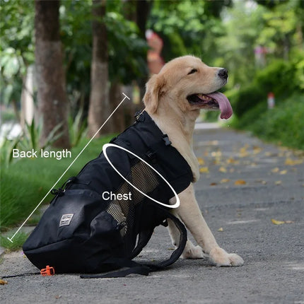 Polyester Reflective Dog Carrier Backpack - S(1-5kg)/M(4-9kg)/L(8-16kg)/XL(15-28kg), Washable, Gray/Black
