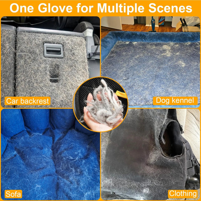 Double-Sided Pet Grooming Gloves, Cat Grooming Gloves, Pet Grooming Gloves for Dogs Bathing, Versatile Grooming Gloves for Washi
