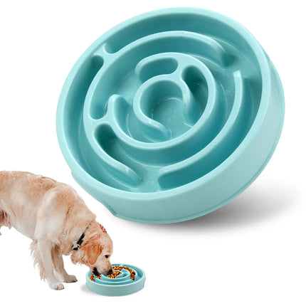 Maze Style Slow Feeder Dog Bowl - Non-Slip, Anti-Gulping for Dogs & Cats