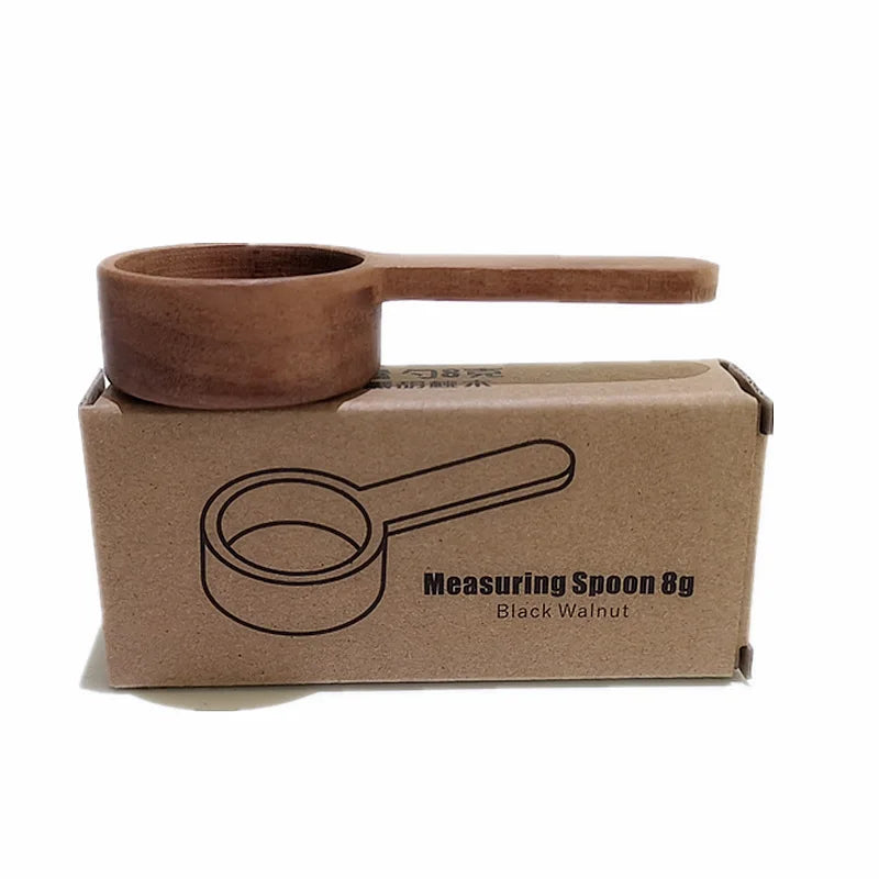 Walnut Solid Wood Handle Measuring Spoon Coffee powder spoon 8/10g measuring spoon Raw wood material measuring spoon