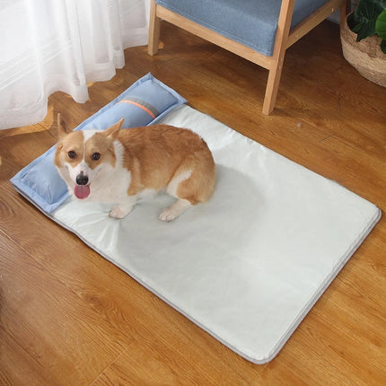 Summer Cooling Dog Bed Mattress with Pillow - Memory Foam, Breathable & Waterproof (4 Sizes)