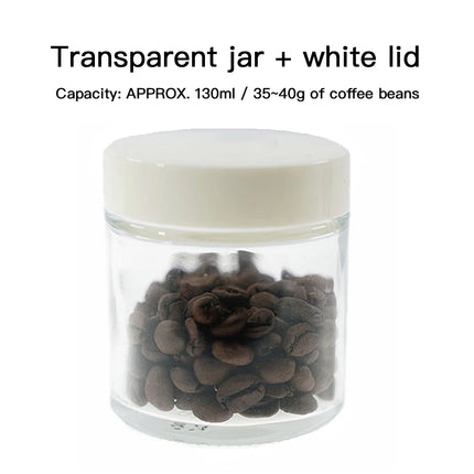 Portable Glass Jar 130ml Coffee Beans Storage Tank Coffee Grinder Coffee Powder Container Thickened Glass Seal Cans Sealed Jar