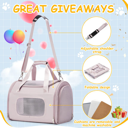 Cute Pet Carrier Backpack - Shoulder & Crossbody, Travel & Hiking, Pink/Black/Peacock Blue/Green