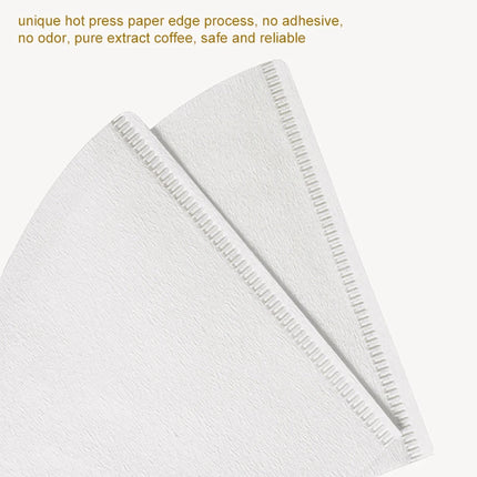 TIMEMORE Coffee Filter Paper 50pcs Pour Over Coffee Paper Filters Home V-Shaped Filter Paper Work With Cone Coffee Dripper