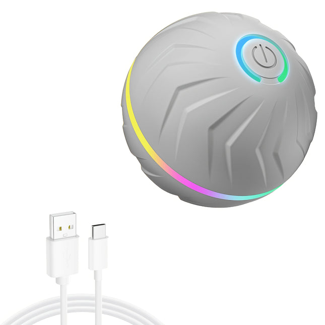 Intelligent dog toy, interactive pet toy, random rolling and jumping, colorful lights, long-lasting battery life of 4 hours, inc