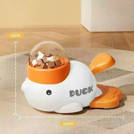 Dog Puzzle Feeder Interactive Pet Food Treat Dispenser Cartoon Duck Design Anti-slip Pet Automatic Feeder Toys for Dog Training