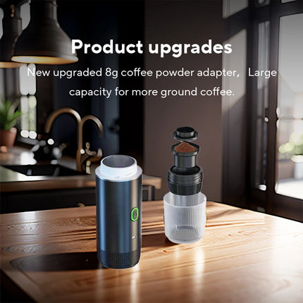 Wireless Electric Portable Espresso Coffee Machine for Car & Home Camping Coffee Maker 3-in-1 Capsule Powder Travel Coffee Maker