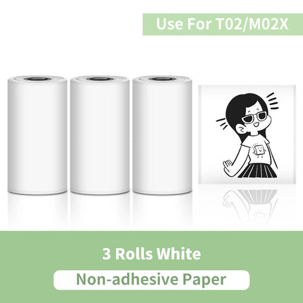 T02 Portable Printer Phomemo Mini Sticker Printer Self-adhesive Labels Inkless Sticker Printer for Journal, Notes, Photo, DIY