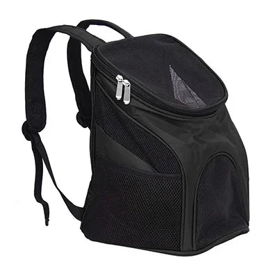 Nylon Mesh Pet Carrier Backpack - 30x31x33cm, EPE Foam Padded, up to 3kg, Red/Black/Blue/Coffee
