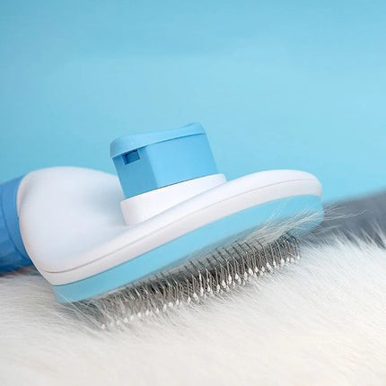 Pet Grooming Brush & Stainless Steel Comb for Dogs & Cats - Long Hair Detangling Tool