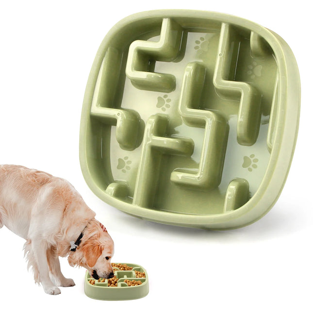 Maze Style Slow Feeder Dog Bowl - Non-Slip, Anti-Gulping for Dogs & Cats