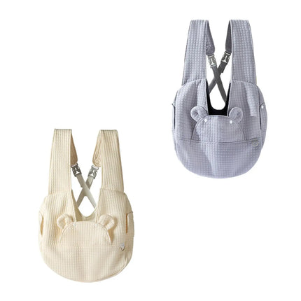 Large Capacity Breathable Pet Carrier Bag - 38x14x41cm, Multifunction, Gray/White