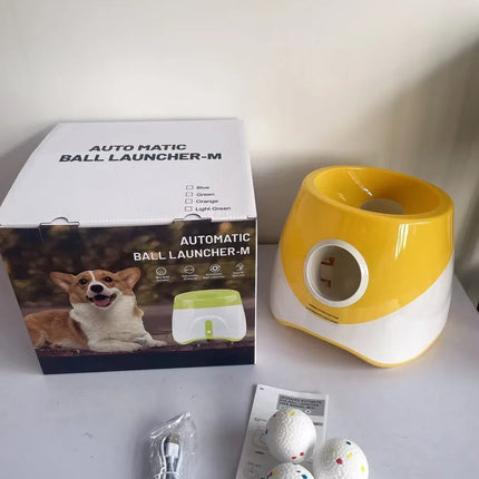 Upgraded Automatic Ball Launcher for Medium/Large Dogs - Rechargeable Tennis Ball Thrower with Interactive Pinball Design | USB