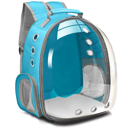 Space Capsule Transparent Pet Carrier Bag - Breathable Bicycle Carrier for Cats & Dogs, 4 Colors